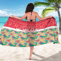 Singapore Christmas Sarong with Skyline Batik Patterns Landmark Silhouettes and Festive Design - Wonder Print Shop