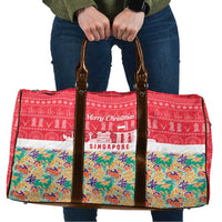 Singapore Christmas Travel Bag with Skyline Batik Patterns Landmark Silhouettes and Festive Design - Wonder Print Shop