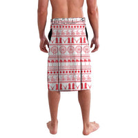 Singapore Christmas Lavalava with Merlion Santa Hat Batik Christmas Tree and City Skyline Design - Wonder Print Shop