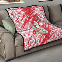 Singapore Christmas Quilt with Merlion Santa Hat Batik Christmas Tree and City Skyline Design - Wonder Print Shop