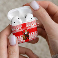 Georgia Christmas AirPods Case with Santa in Chokha Wine Barrel Gingerbread and Coat of Arms Design - Wonder Print Shop