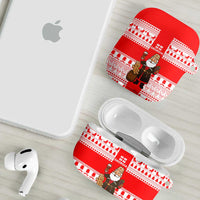 Georgia Christmas AirPods Case with Santa in Chokha Wine Barrel Gingerbread and Coat of Arms Design - Wonder Print Shop