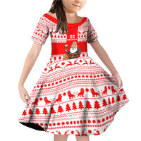 Georgia Christmas Family Matching Off Shoulder Short Dress and Hawaiian Shirt with Santa in Chokha Wine Barrel Gingerbread and Coat of Arms Design - Wonder Print Shop