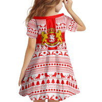 Georgia Christmas Family Matching Summer Maxi Dress and Hawaiian Shirt with Santa in Chokha Wine Barrel Gingerbread and Coat of Arms Design - Wonder Print Shop