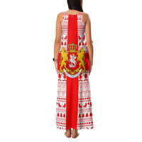 Georgia Christmas Family Matching Tank Maxi Dress and Hawaiian Shirt with Santa in Chokha Wine Barrel Gingerbread and Coat of Arms Design - Wonder Print Shop