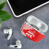 Georgia Christmas AirPods Case with Bear Mountains Forest Pattern and Traditional Georgian Design - Wonder Print Shop