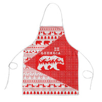 Georgia Christmas Apron with Bear Mountains Forest Pattern and Traditional Georgian Design - Wonder Print Shop