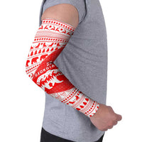 Georgia Christmas Arm Sleeves with Bear Mountains Forest Pattern and Traditional Georgian Design - Wonder Print Shop