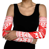 Georgia Christmas Arm Sleeves with Bear Mountains Forest Pattern and Traditional Georgian Design - Wonder Print Shop