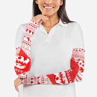 Georgia Christmas Arm Sleeves with Bear Mountains Forest Pattern and Traditional Georgian Design - Wonder Print Shop