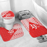 Georgia Christmas Bathroom Set with Bear Mountains Forest Pattern and Traditional Georgian Design - Wonder Print Shop