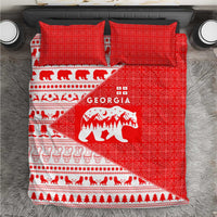 Georgia Christmas Bedding Set with Bear Mountains Forest Pattern and Traditional Georgian Design - Wonder Print Shop