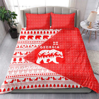 Georgia Christmas Bedding Set with Bear Mountains Forest Pattern and Traditional Georgian Design - Wonder Print Shop