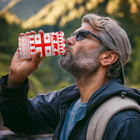 Georgia Christmas 4 in 1 Can Cooler Tumbler with Bear Mountains Forest Pattern and Traditional Georgian Design - Wonder Print Shop