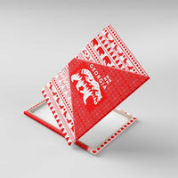 Georgia Christmas Canvas Wall Art with Bear Mountains Forest Pattern and Traditional Georgian Design - Wonder Print Shop