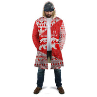 Georgia Christmas Cloak with Bear Mountains Forest Pattern and Traditional Georgian Design - Wonder Print Shop