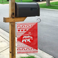 Georgia Christmas Garden Flag with Bear Mountains Forest Pattern and Traditional Georgian Design - Wonder Print Shop