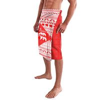 Georgia Christmas Lavalava with Bear Mountains Forest Pattern and Traditional Georgian Design - Wonder Print Shop