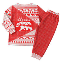 Georgia Christmas Pajama Set with Bear Mountains Forest Pattern and Traditional Georgian Design - Wonder Print Shop