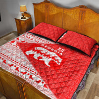 Georgia Christmas Quilt Bed Set with Bear Mountains Forest Pattern and Traditional Georgian Design - Wonder Print Shop