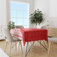 Georgia Christmas Tablecloth with Bear Mountains Forest Pattern and Traditional Georgian Design - Wonder Print Shop