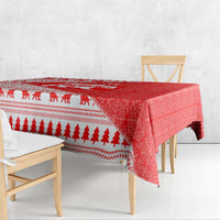 Georgia Christmas Tablecloth with Bear Mountains Forest Pattern and Traditional Georgian Design - Wonder Print Shop