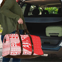 Georgia Christmas Travel Bag with Bear Mountains Forest Pattern and Traditional Georgian Design - Wonder Print Shop