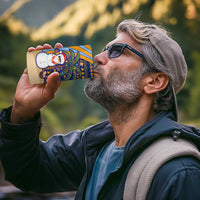 Anguilla Christmas 4 in 1 Can Cooler Tumbler with Snowman Palm Tree Ornaments Coconut Drink and Island Pattern Design - Wonder Print Shop