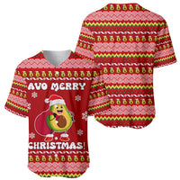 Avo Merry Christmas Baseball Jersey Xmas Holiday Patterns - Wonder Print Shop