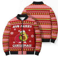 Avo Merry Christmas Bomber Puffer Jacket Xmas Holiday Patterns - Wonder Print Shop