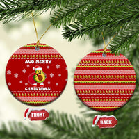 Avo Merry Christmas Ceramic Ornament Xmas Holiday Patterns - Wonder Print Shop