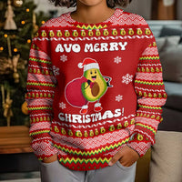 Avo Merry Christmas Kid Ugly Christmas Sweater Xmas Holiday Patterns - Wonder Print Shop