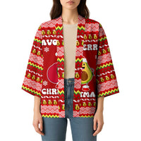 Avo Merry Christmas Kimono Xmas Holiday Patterns - Wonder Print Shop