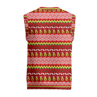 Avo Merry Christmas Knitted V-Neck Vest Xmas Holiday Patterns - Wonder Print Shop