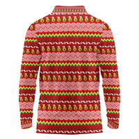 Avo Merry Christmas Long Sleeve Polo Shirt Xmas Holiday Patterns - Wonder Print Shop