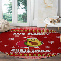 Avo Merry Christmas Round Carpet Xmas Holiday Patterns - Wonder Print Shop
