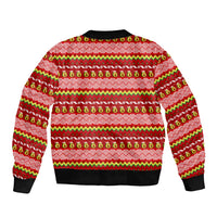 Avo Merry Christmas Sleeve Zip Bomber Jacket Xmas Holiday Patterns - Wonder Print Shop