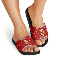 Avo Merry Christmas Slide Sandals Xmas Holiday Patterns - Wonder Print Shop