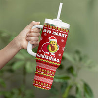 Avo Merry Christmas Tumbler With Handle Xmas Holiday Patterns - Wonder Print Shop