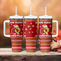 Avo Merry Christmas Tumbler With Handle Xmas Holiday Patterns - Wonder Print Shop