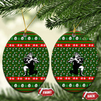 Awesome Firefighter Christmas Ceramic Ornament Xmas Holiday Patterns - Wonder Print Shop