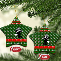 Awesome Firefighter Christmas Ceramic Ornament Xmas Holiday Patterns - Wonder Print Shop