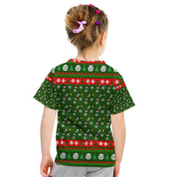 Awesome Firefighter Christmas Kid T Shirt Xmas Holiday Patterns - Wonder Print Shop