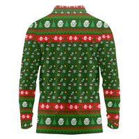 Awesome Firefighter Christmas Long Sleeve Polo Shirt Xmas Holiday Patterns - Wonder Print Shop