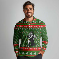 Awesome Firefighter Christmas Long Sleeve Polo Shirt Xmas Holiday Patterns - Wonder Print Shop