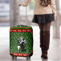 Awesome Firefighter Christmas Luggage Cover Xmas Holiday Patterns - Wonder Print Shop