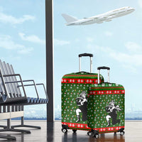 Awesome Firefighter Christmas Luggage Cover Xmas Holiday Patterns - Wonder Print Shop