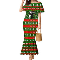 Awesome Firefighter Christmas Mermaid Dress Xmas Holiday Patterns - Wonder Print Shop