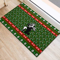 Awesome Firefighter Christmas Rubber Doormat Xmas Holiday Patterns - Wonder Print Shop