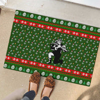Awesome Firefighter Christmas Rubber Doormat Xmas Holiday Patterns - Wonder Print Shop